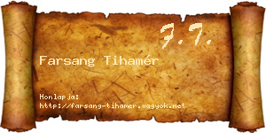 Farsang Tihamér névjegykártya